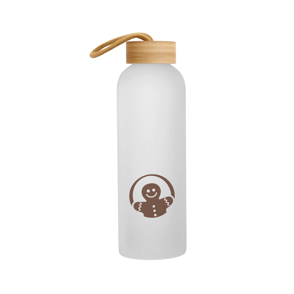 Drinkfles matglas met bamboe dop 750ml