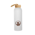 Drinkfles matglas met bamboe dop 750ml