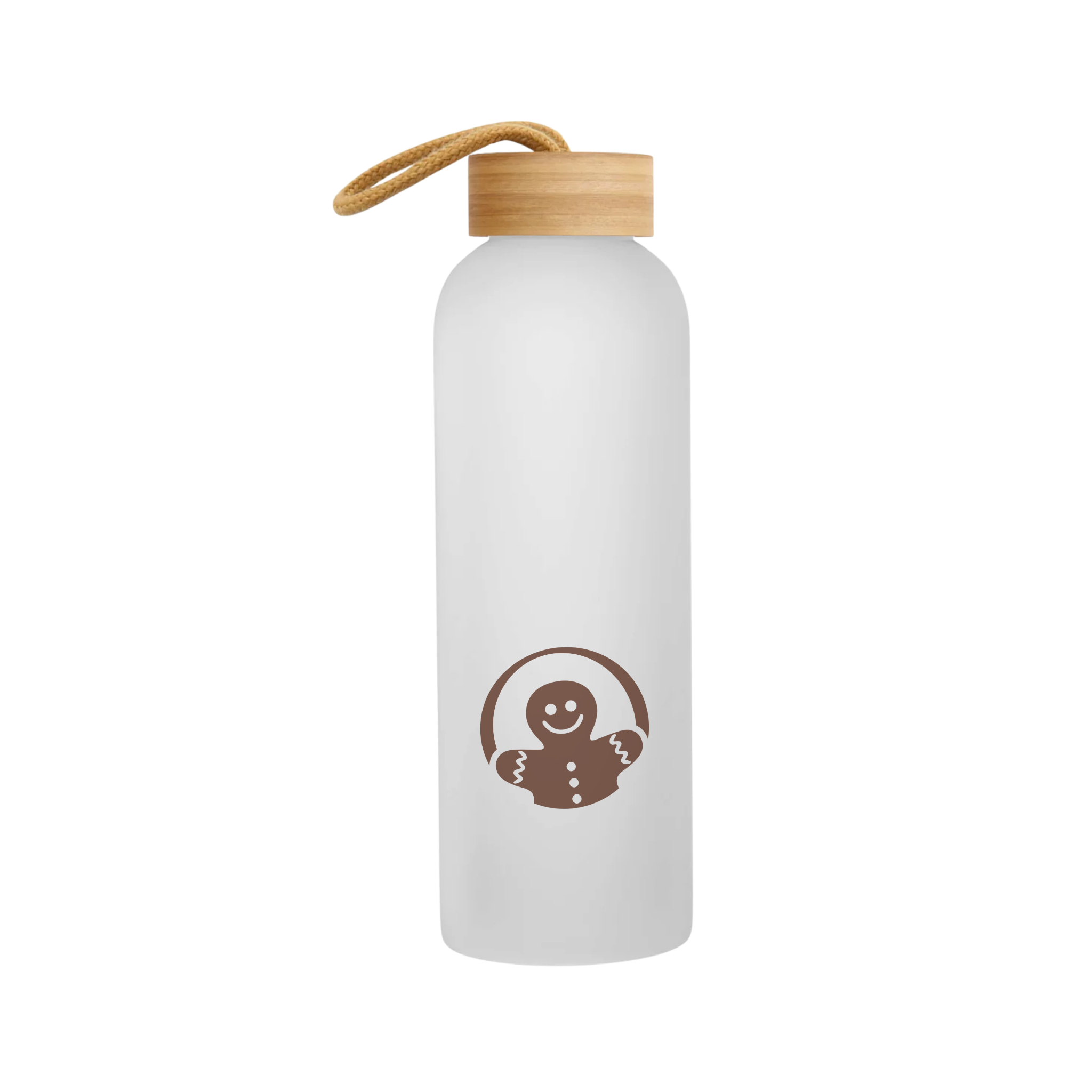 Drinkfles matglas met bamboe dop 750ml