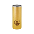 Koffie/thee reisbeker RVS glitter geel 570ml