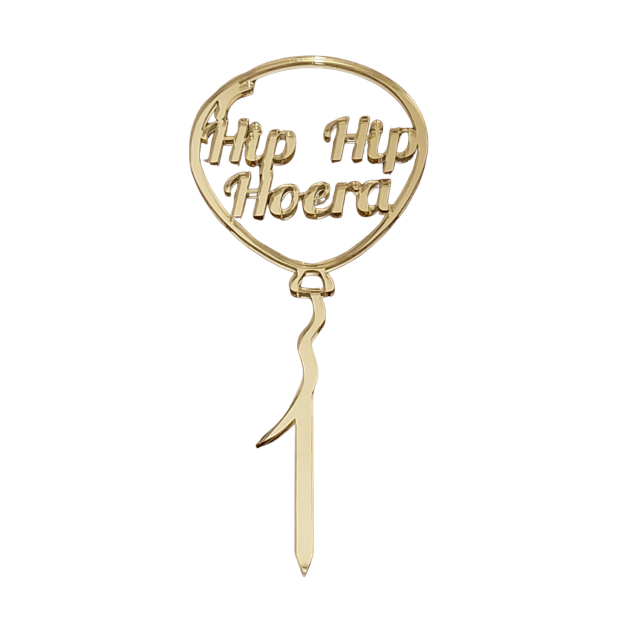 Taarttopper Hip Hip Hoera Goud