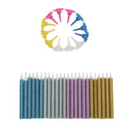 Glitter taartkaarsjes (24 stuks)